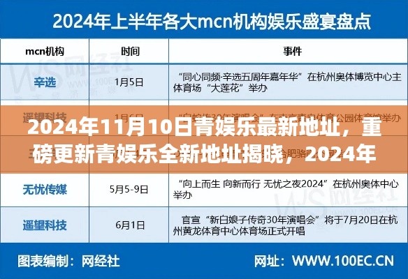 揭秘!青娱乐最新地址重磅更新,等你来体验!