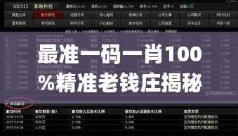 最准一码一肖100%精准老钱庄揭秘,浏览深度解读_九天玄仙MZJ553.43
