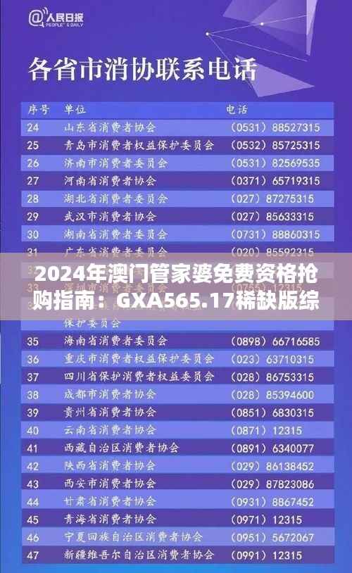 2024年澳门管家婆免费资格抢购指南:GXA565.17稀缺版综合评估标准