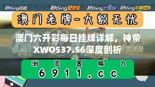 澳门六开彩每日挂牌详解,神帝XWO537.56深度剖析
