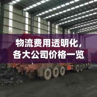 物流费用透明化,各大公司价格一览表,助力企业轻松降低成本