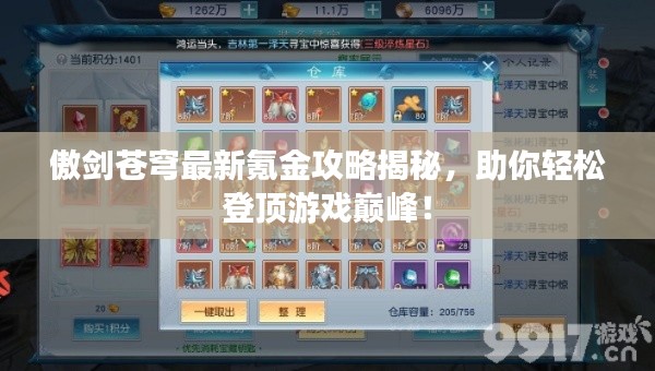 傲剑苍穹最新氪金攻略揭秘,助你轻松登顶游戏巅峰!