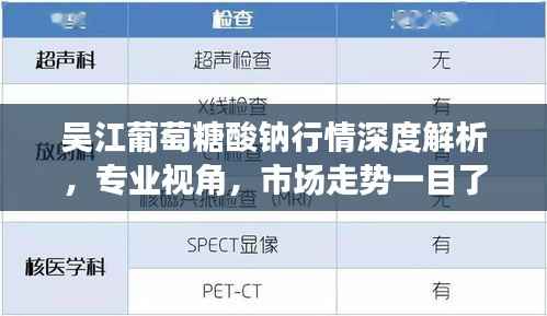 吴江葡萄糖酸钠行情深度解析,专业视角,市场走势一目了然