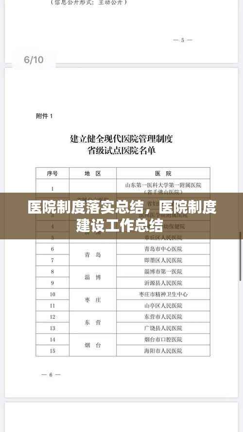 医院制度落实总结,医院制度建设工作总结