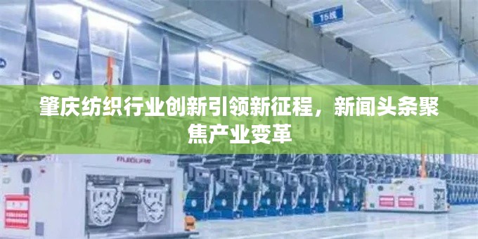 肇庆纺织行业创新引领新征程,新闻头条聚焦产业变革